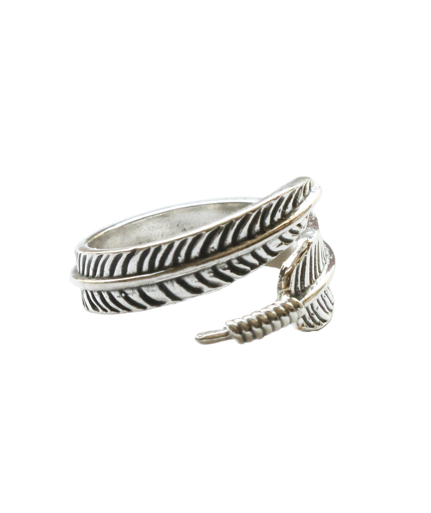 Silver Feather Ring