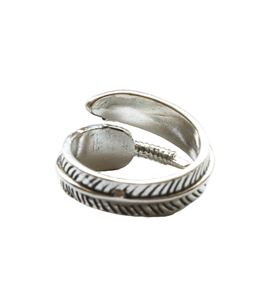 Silver Feather Ring