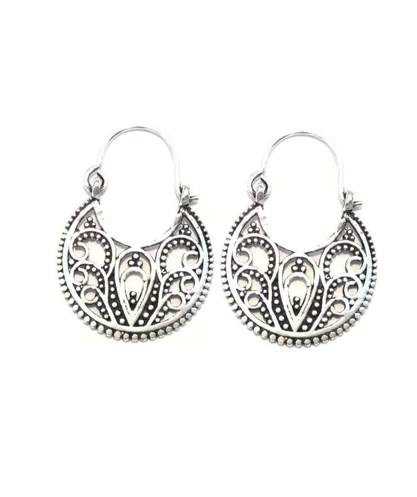 Silver Flower of Life Earrings