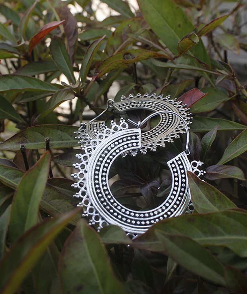 Silver Gypsy Hoop Earrings