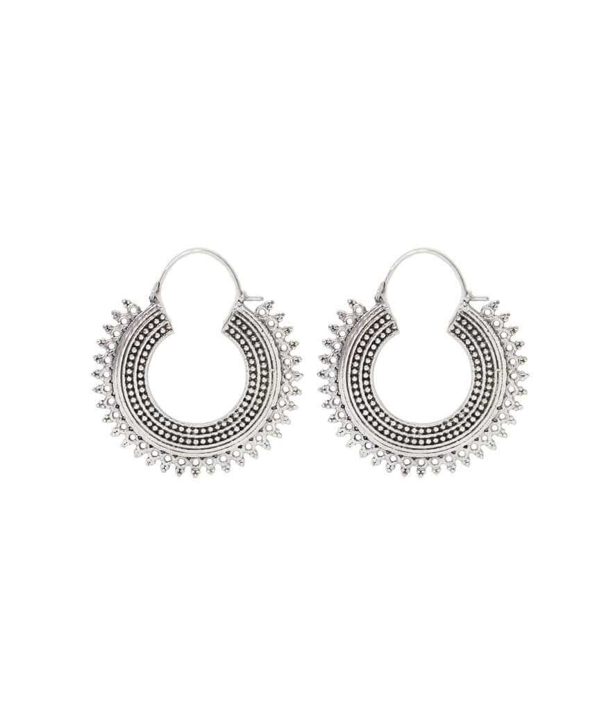 Silver Gypsy Hoop Earrings