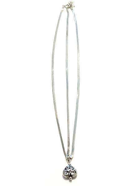Silver Headchain with Heart Pendant