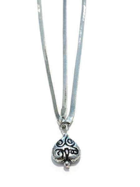 Silver Headchain with Heart Pendant