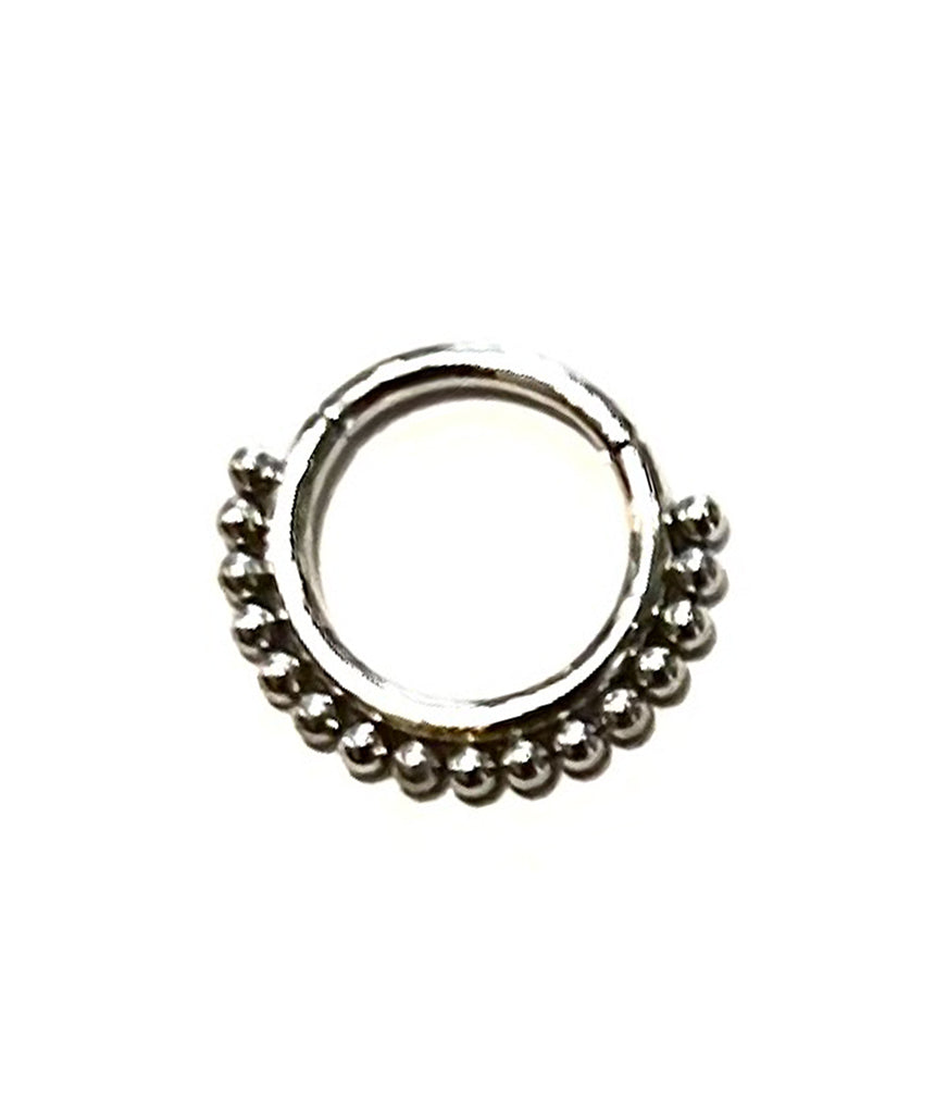 Silver Hinged Septum Ring