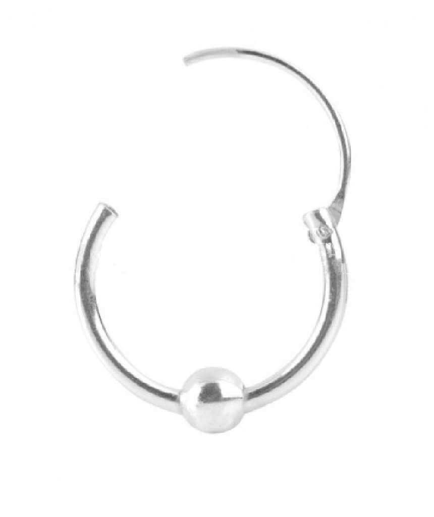 Silver Hoop with Ball Body Jewellery