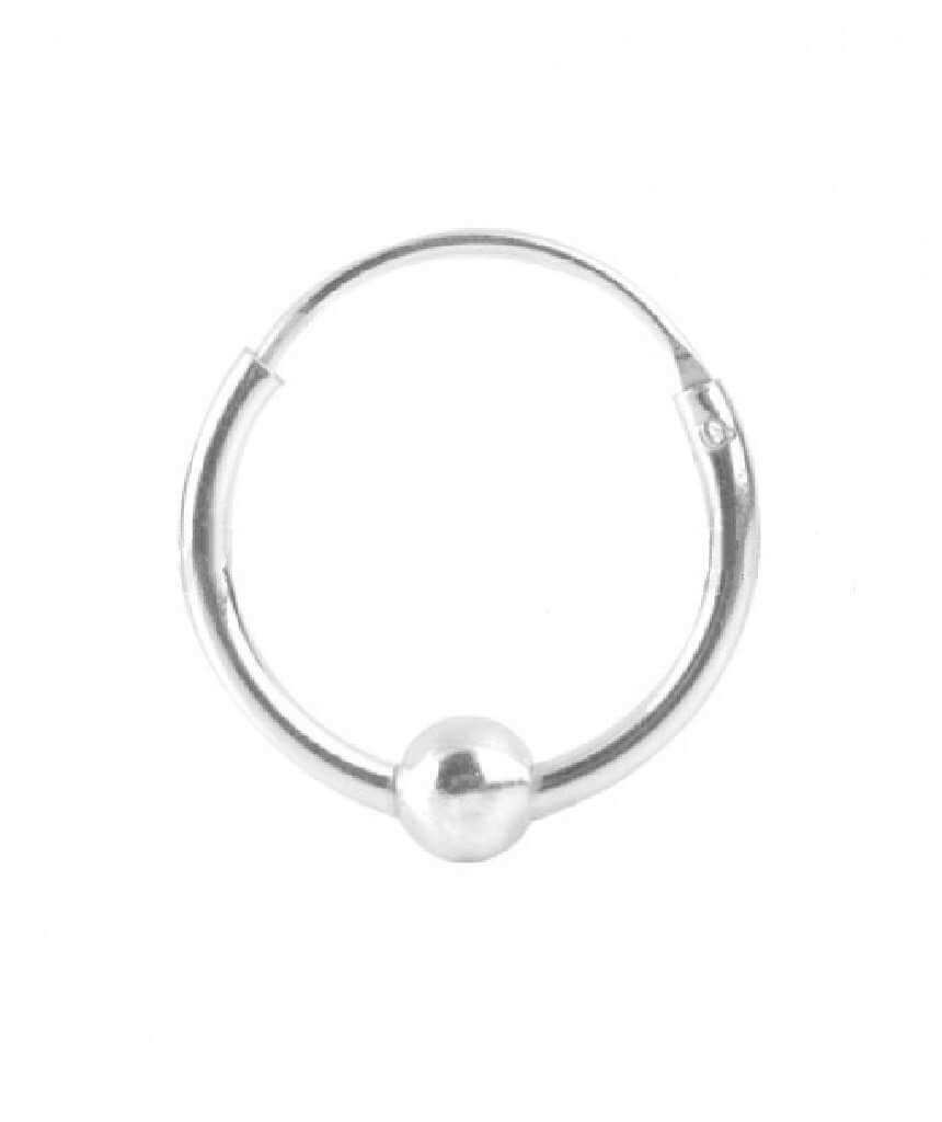 Silver Hoop with Ball Body Jewellery