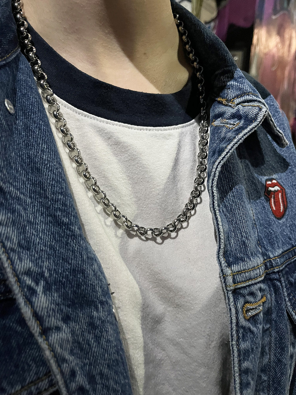 Silver Intertwined Chain Necklace