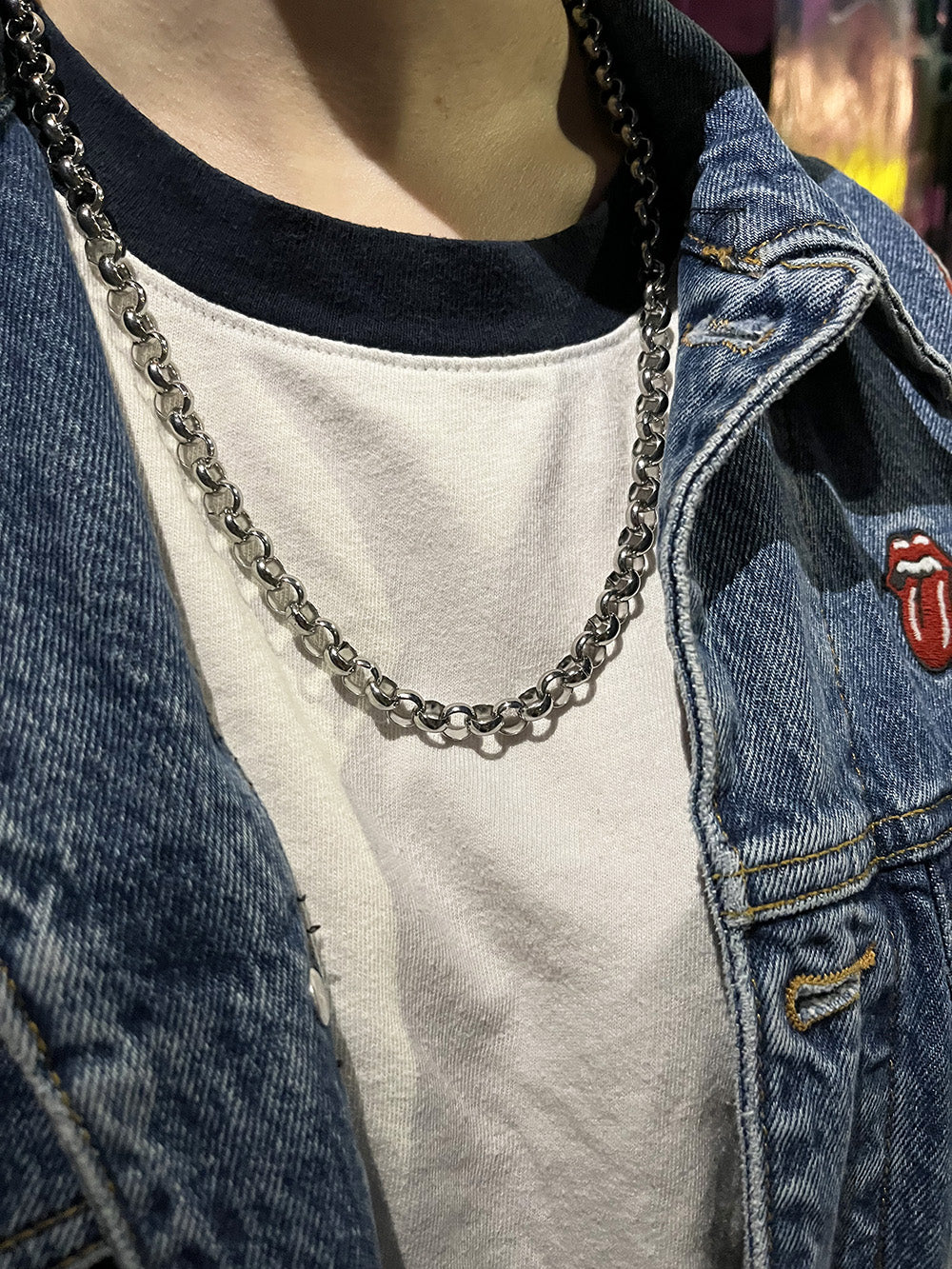 Silver Intertwined Chain Necklace