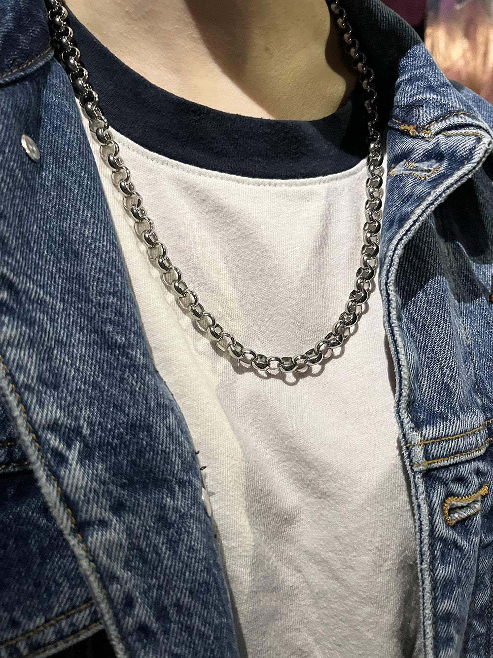 Silver Intertwined Chain Necklace