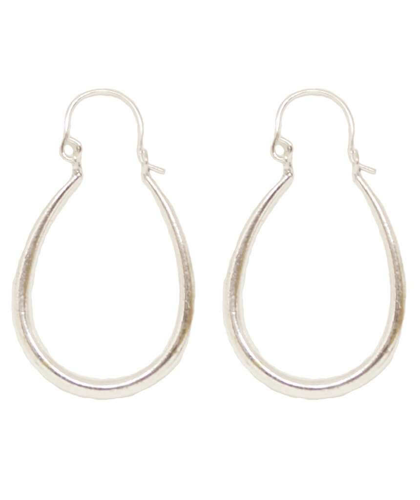 Silver Large Classic Teardrop Earrings