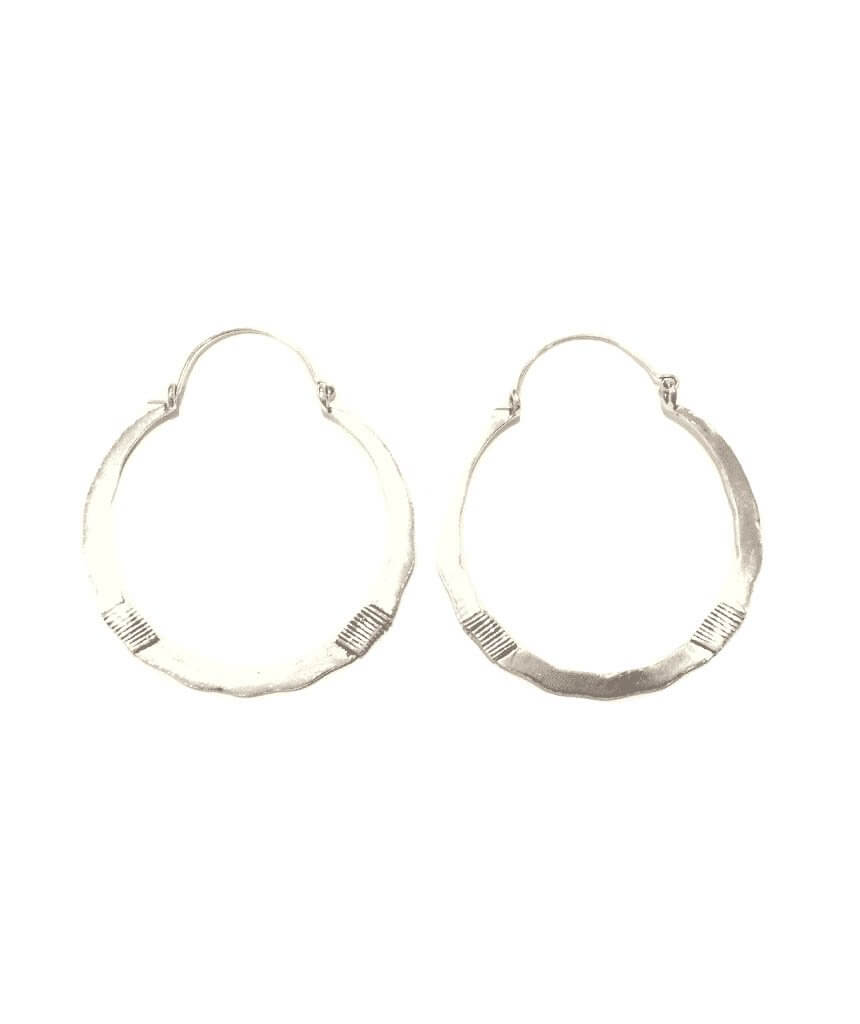 Silver Large Statement Hoop Earrings