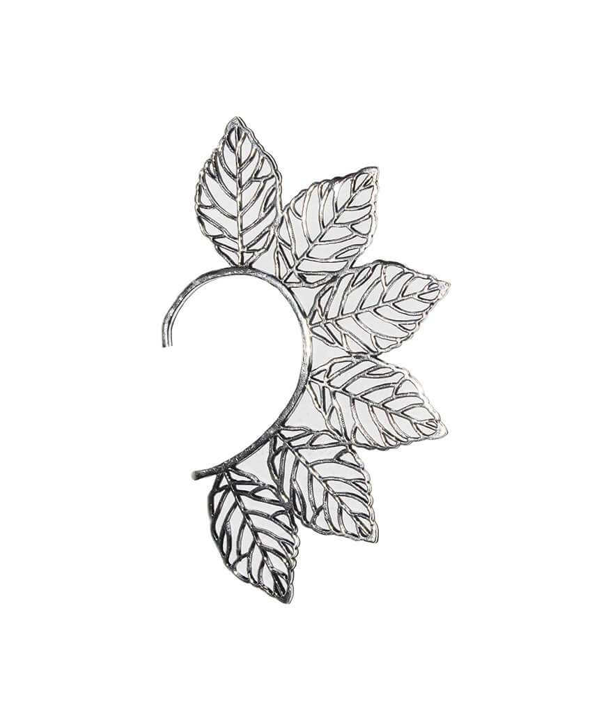 Silver Leaf Ear Cuff