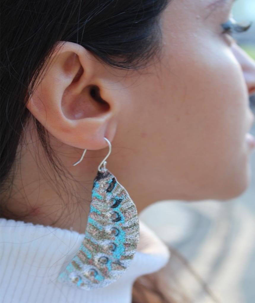 Silver Leaf Statement Earrings
