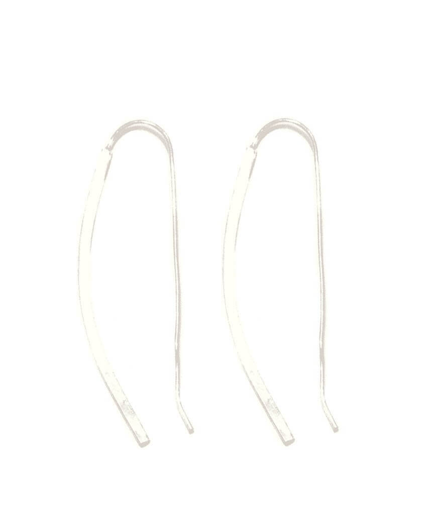 Silver Long Thin Earrings