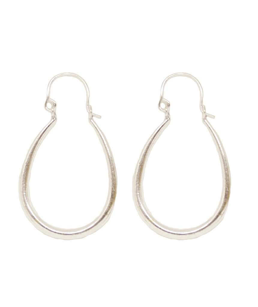 Silver Medium Classic Teardrop Earrings