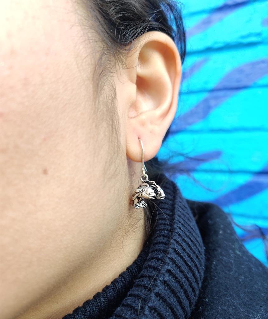Silver Mini Fish Earrings