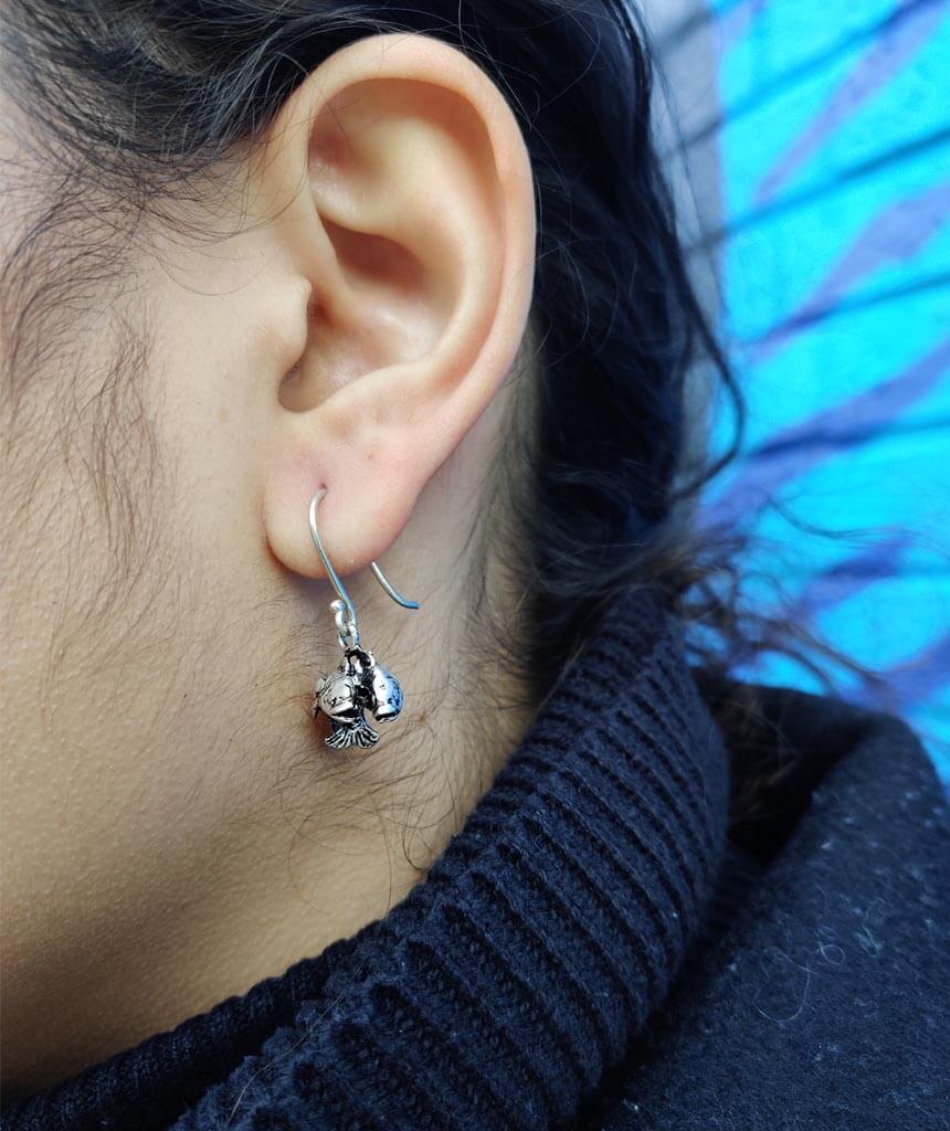 Silver Mini Fish Earrings