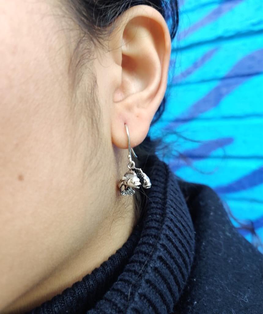 Silver Mini Fish Earrings