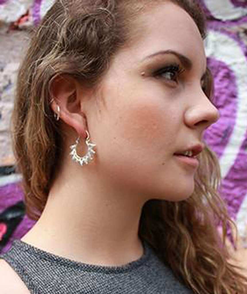 Silver Mini Sun Earrings