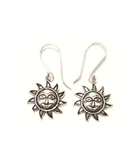 Silver Mini Sun Earrings