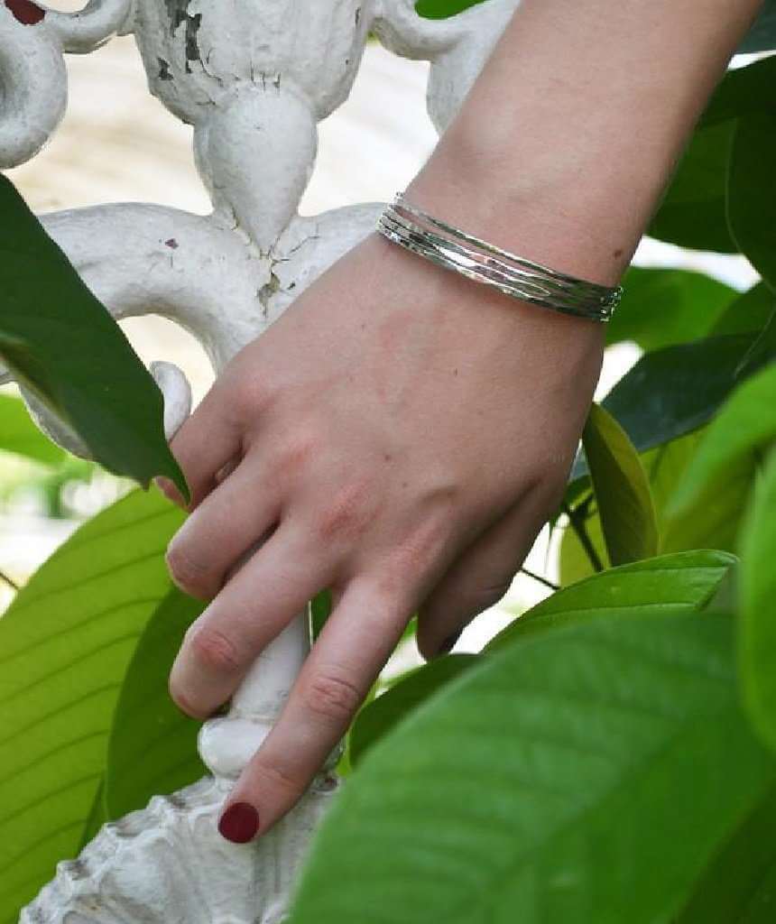 Silver Multistrand Statement Brass Cuff