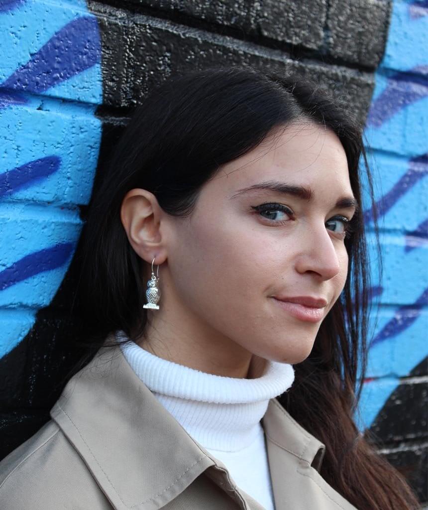 Silver Owl Earrings