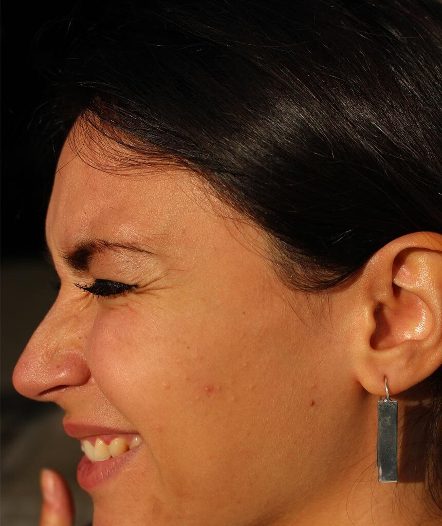 Silver Rectangular Drop Earrings