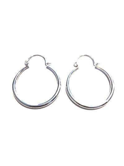 Silver Small Egyptian Hoop Earrings