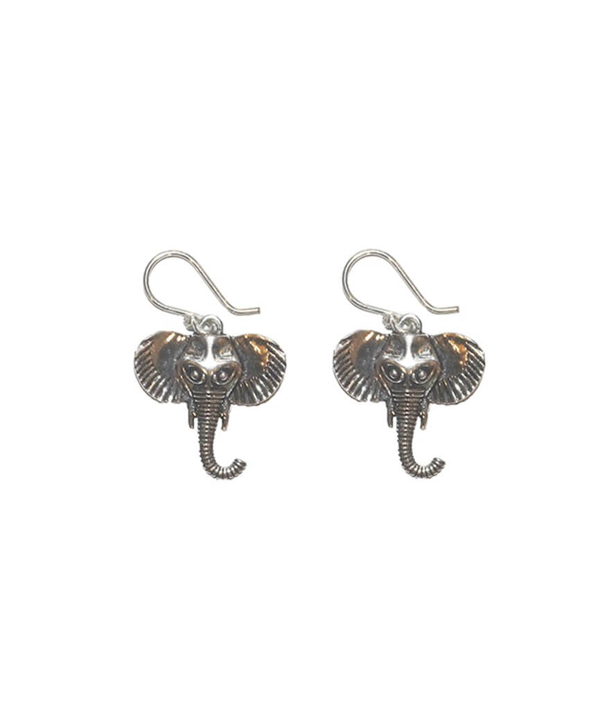 Silver Small Elephant Earrings