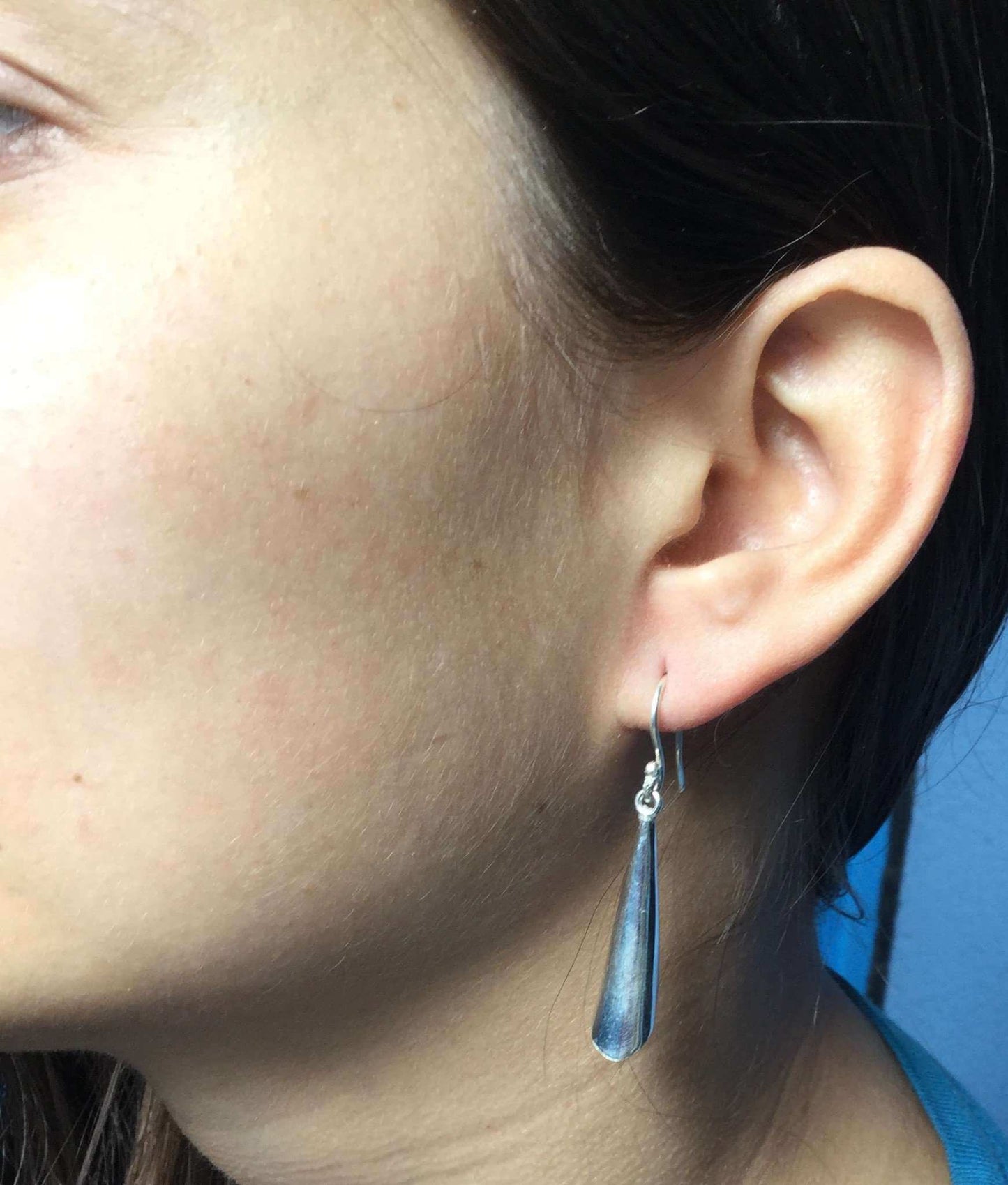 Silver Small Flute Earrings