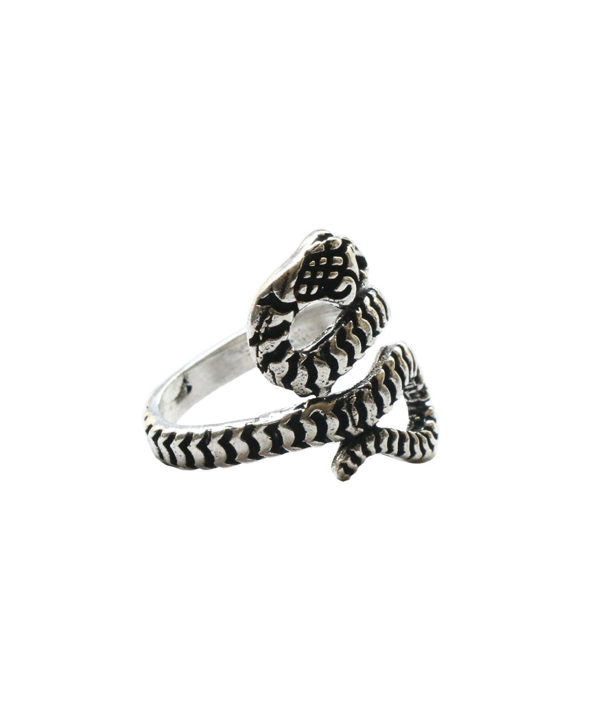 Silver Snake Wrap Ring