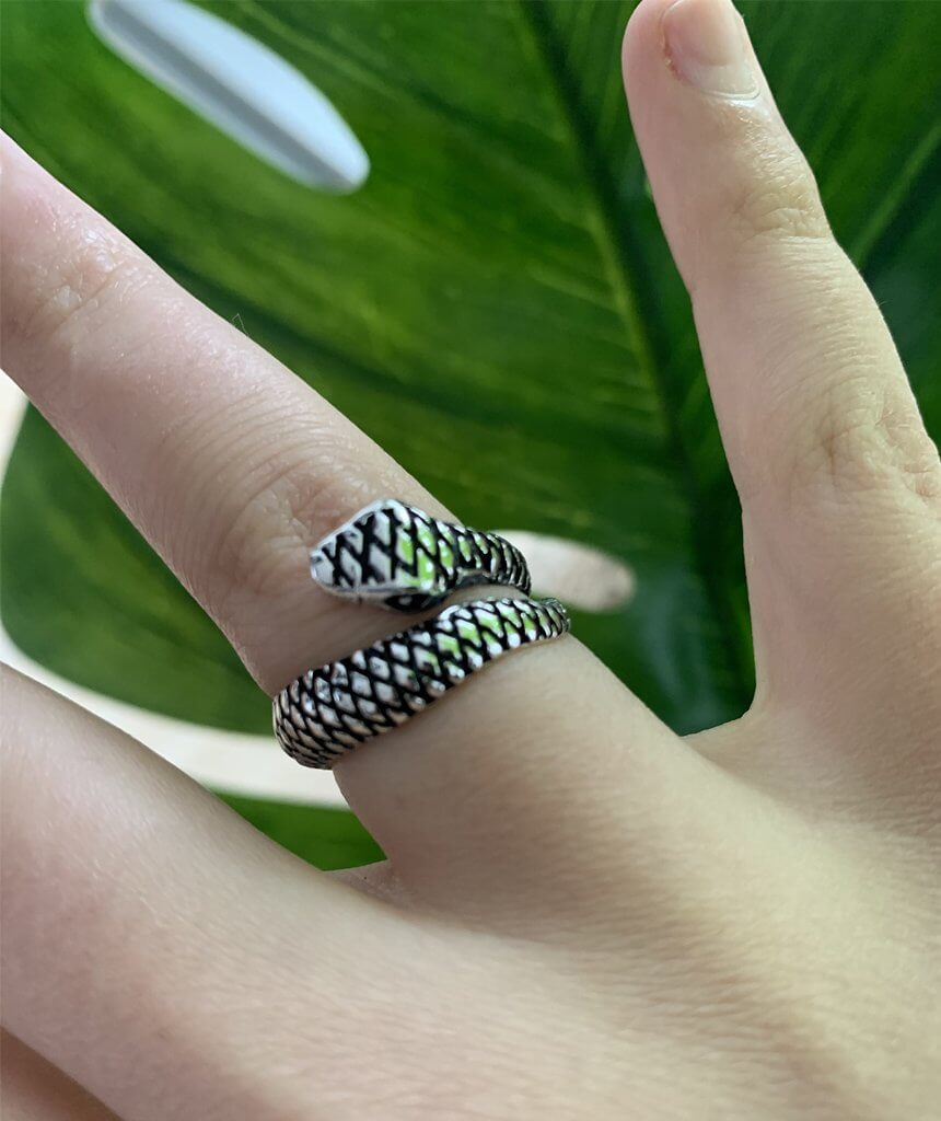 SIlver Snake Wrap Ring