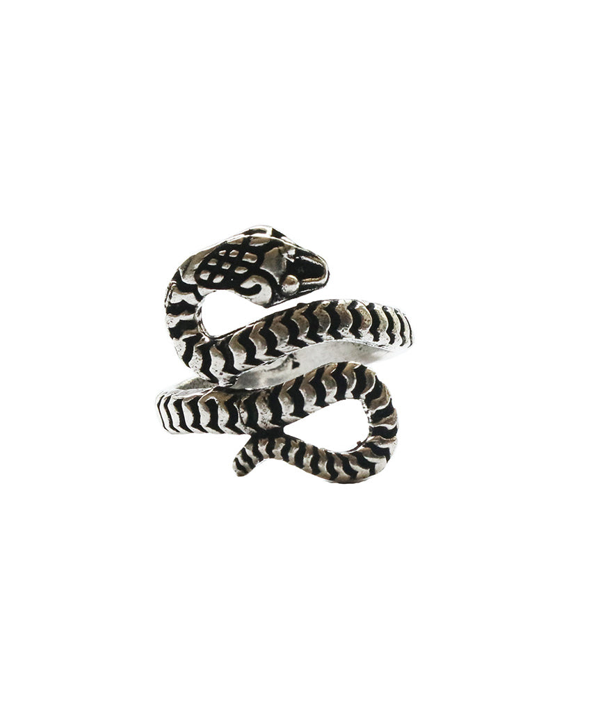 Silver Snake Wrap Ring