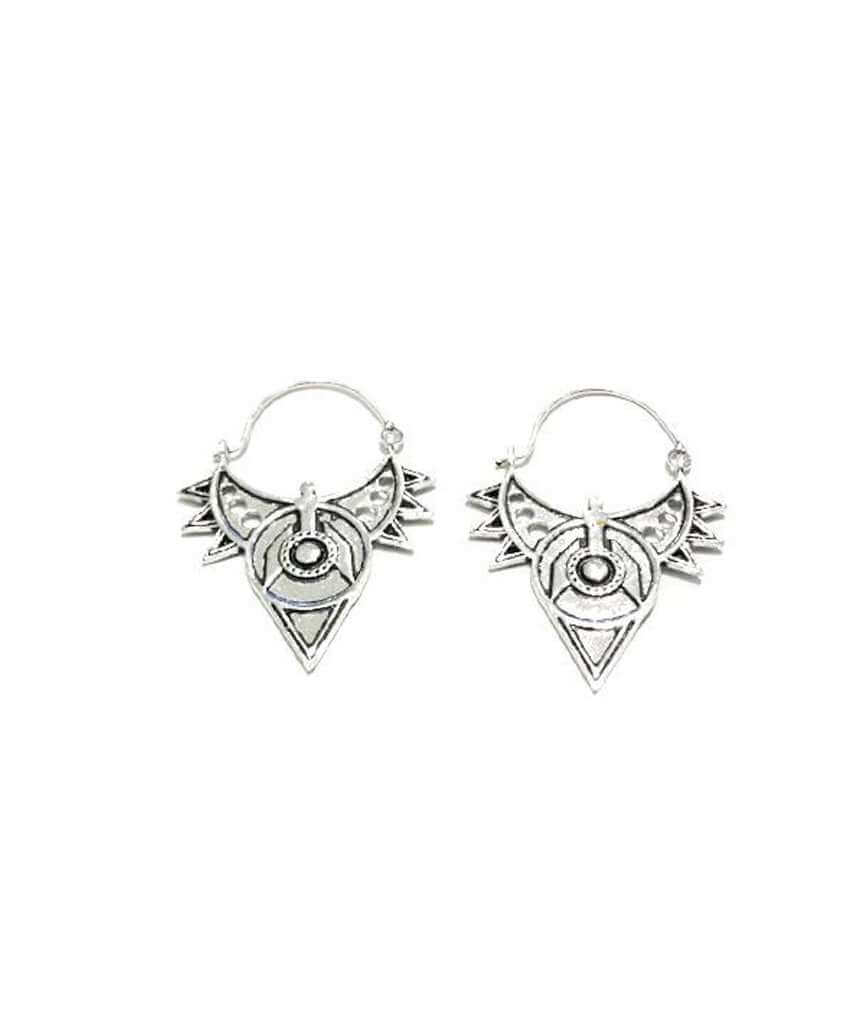 Silver Spatial Earrings
