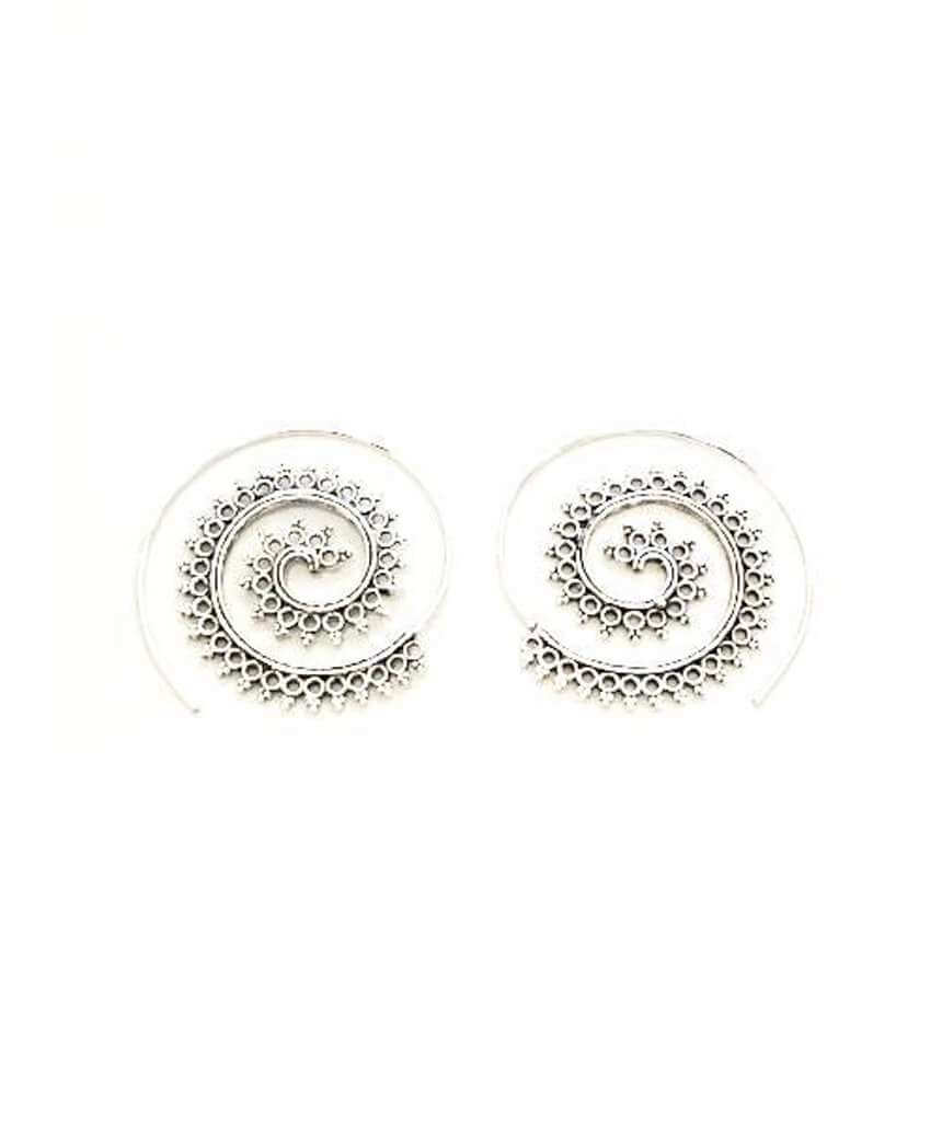 Silver Swivel Hoop Earrings