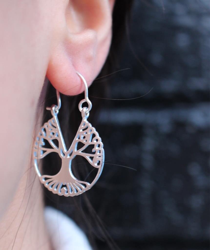 Silver Tree of Life Earrings