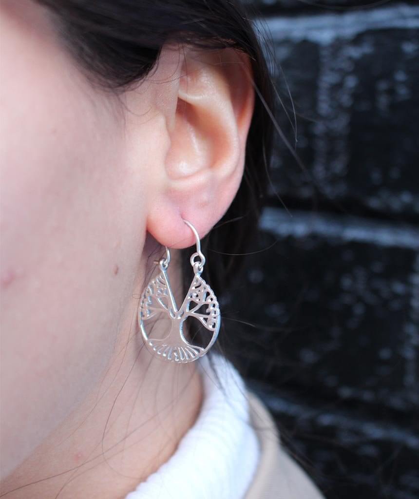 Silver Tree of Life Earrings