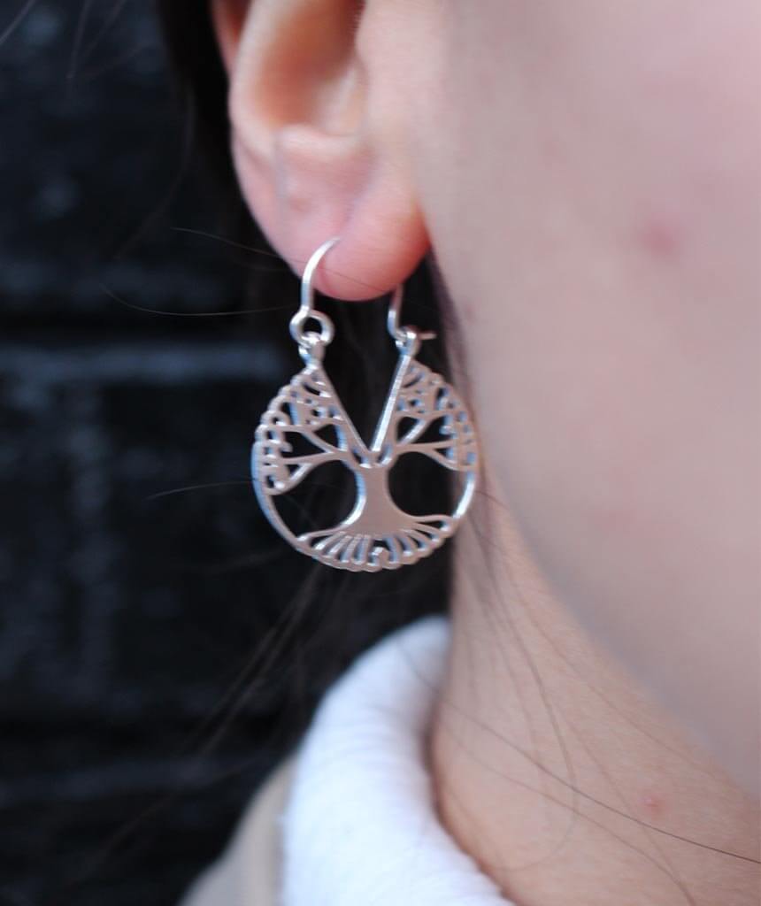 Silver Tree of Life Earrings
