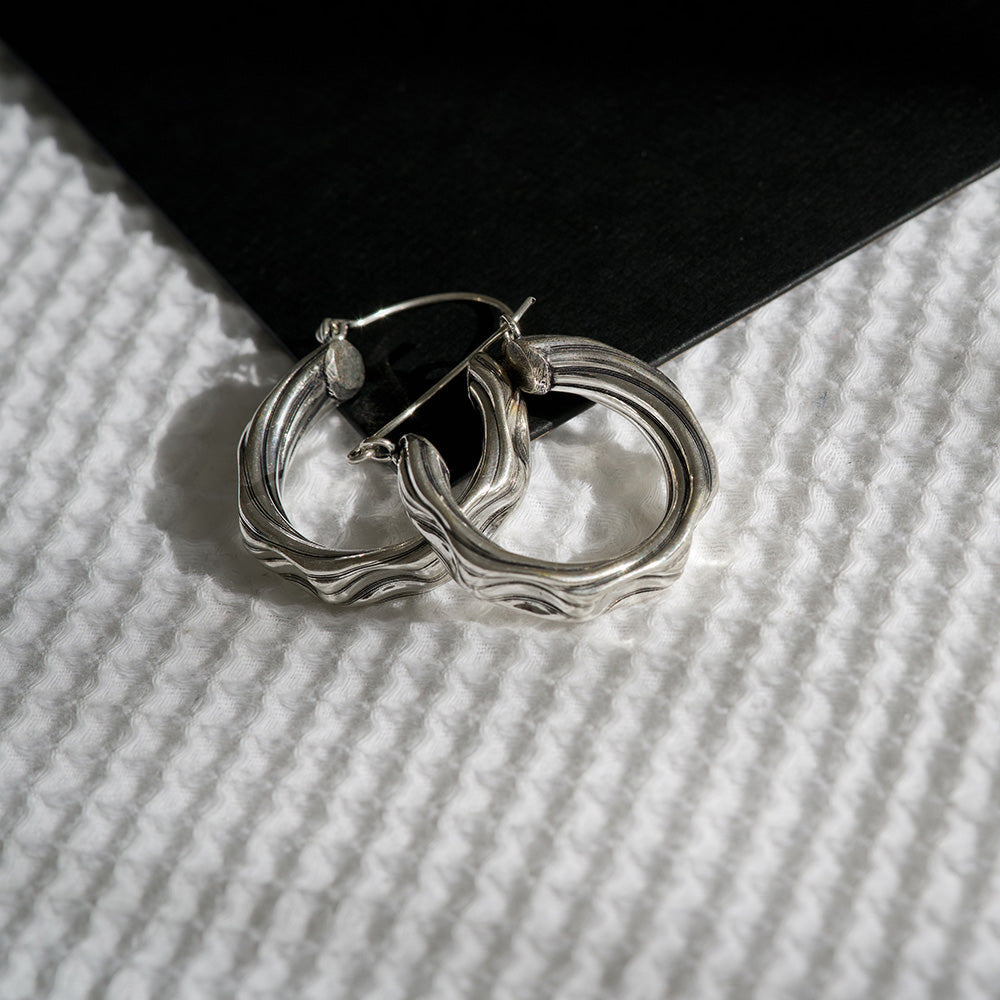 Curly Hoop Earrings