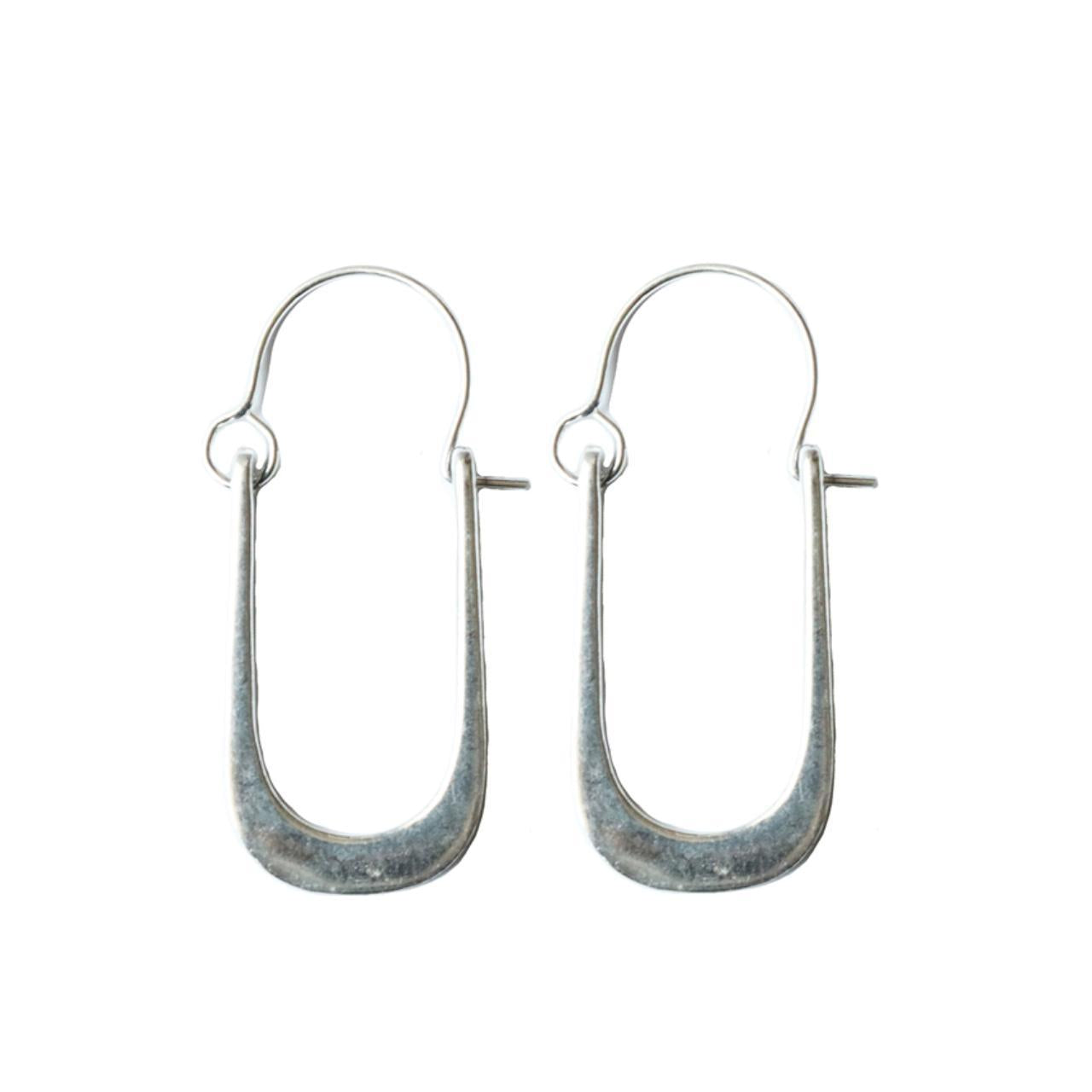 Silver U-Shaped Earrings