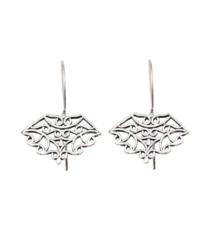 Silver Aztec Tiny Earrings