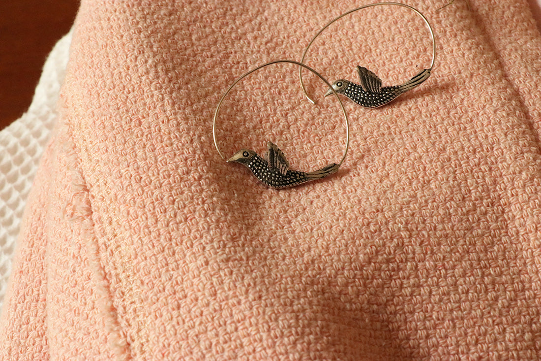 Flying Bird Statement Earrings