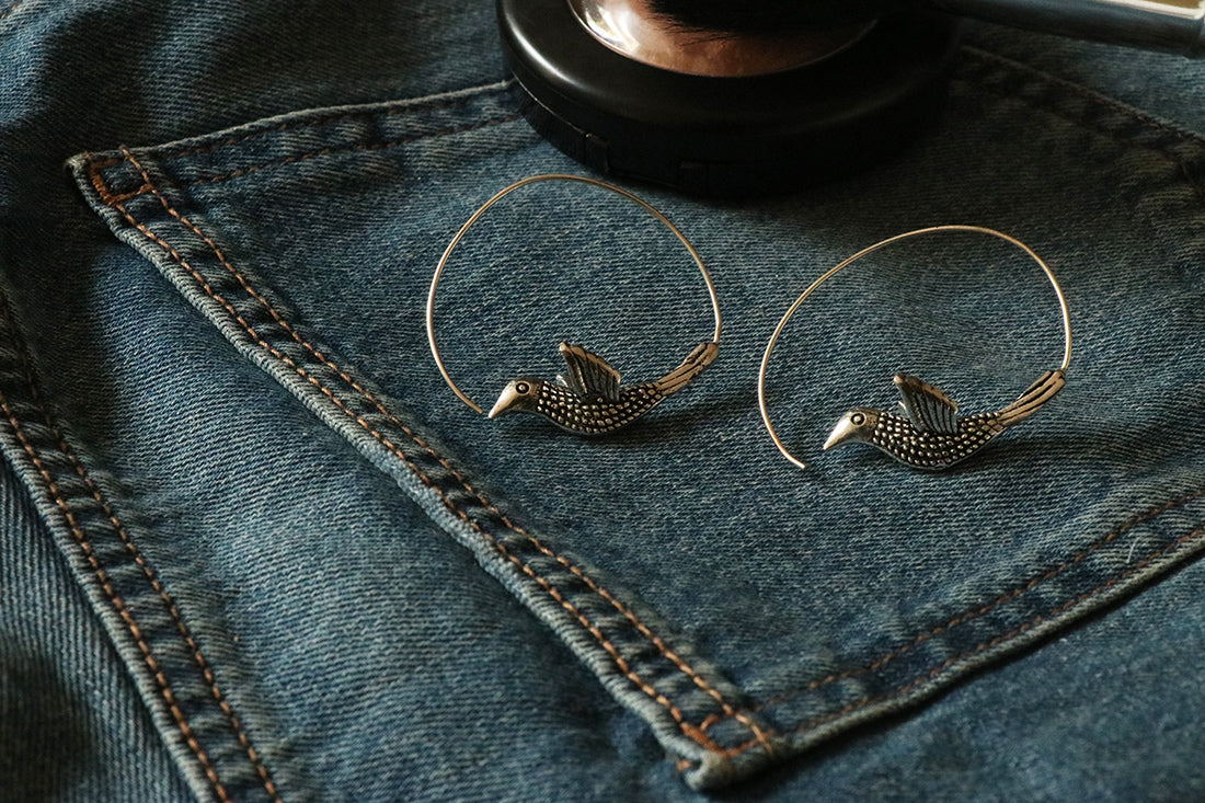 Flying Bird Statement Earrings