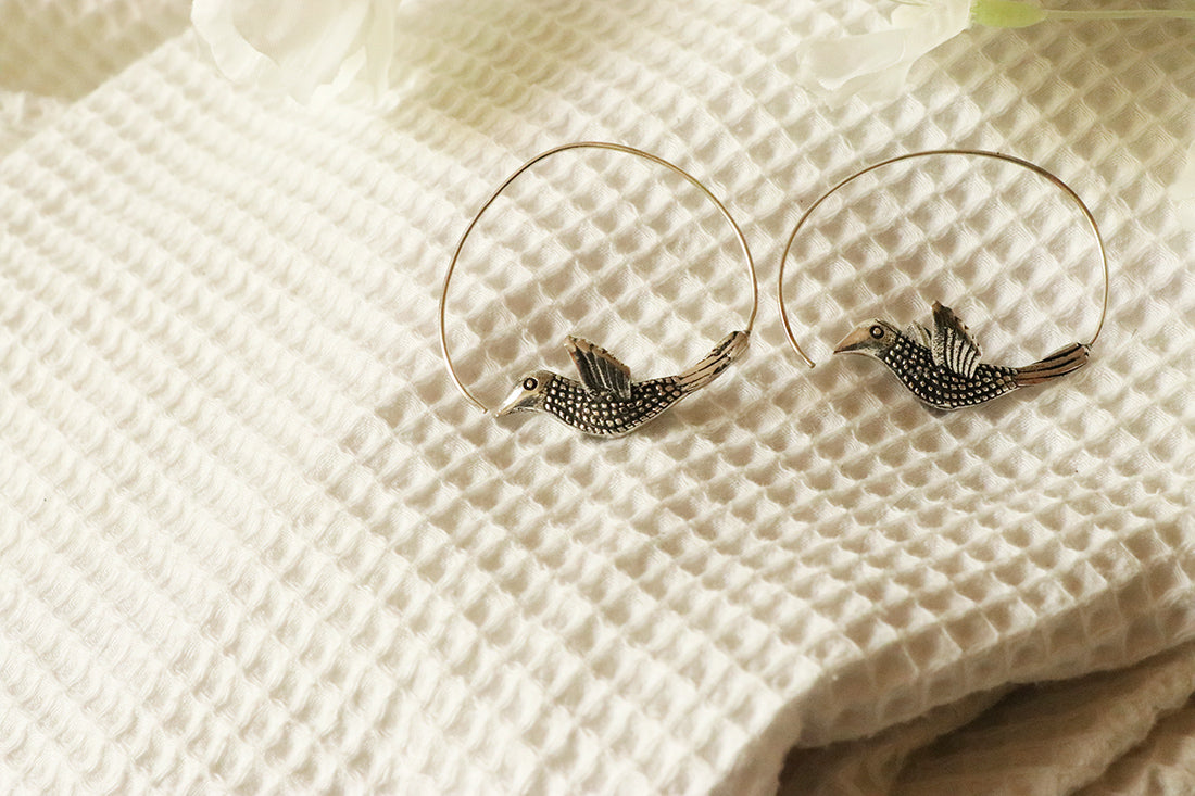 Flying Bird Statement Earrings