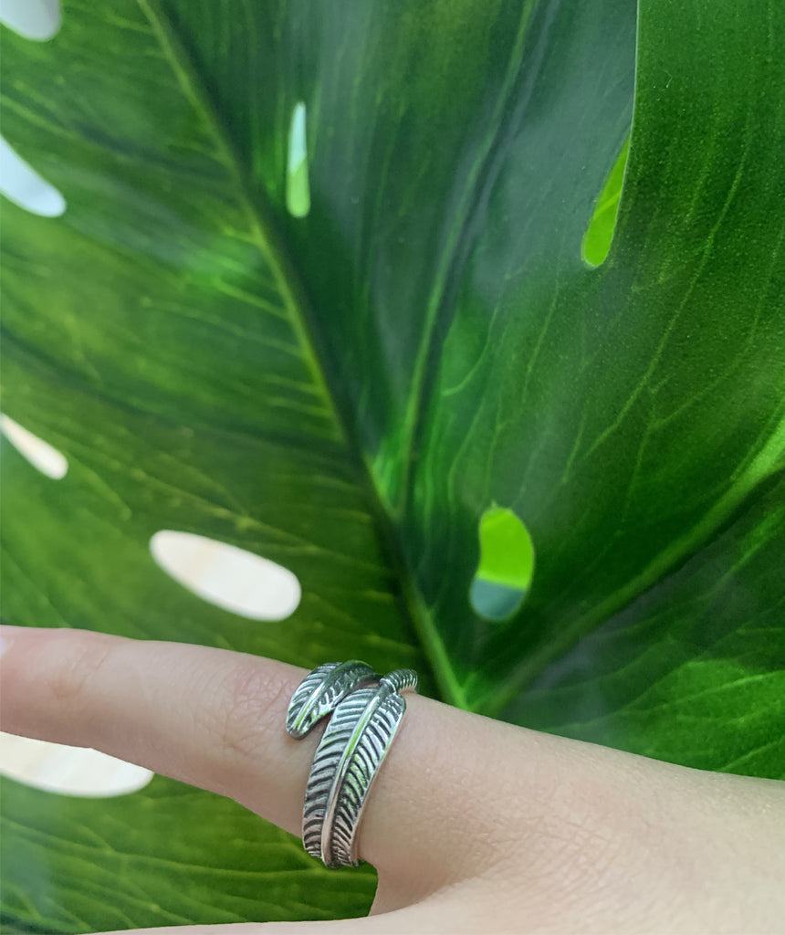 Silver Feather Ring