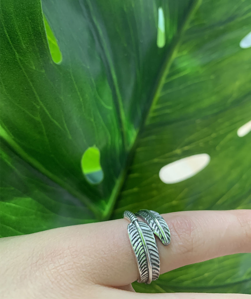 Silver Feather Ring