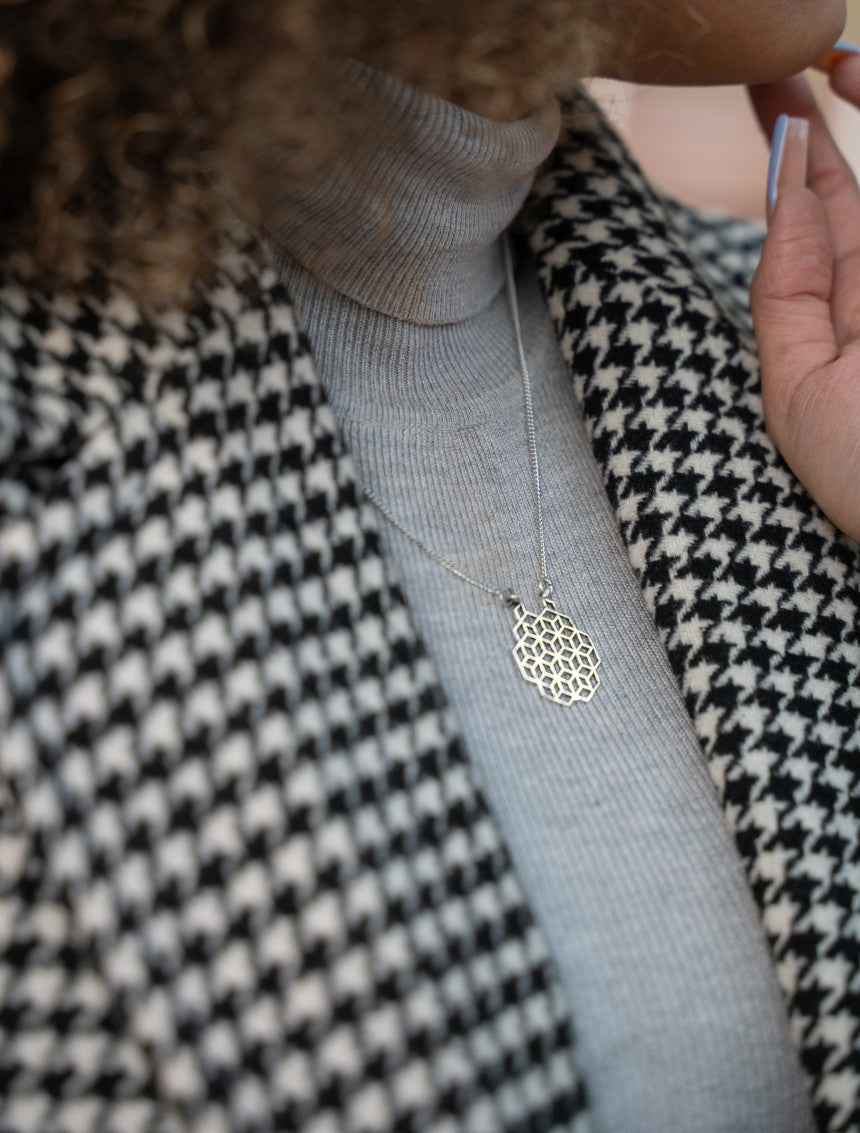 Honeycomb Pendant Necklace