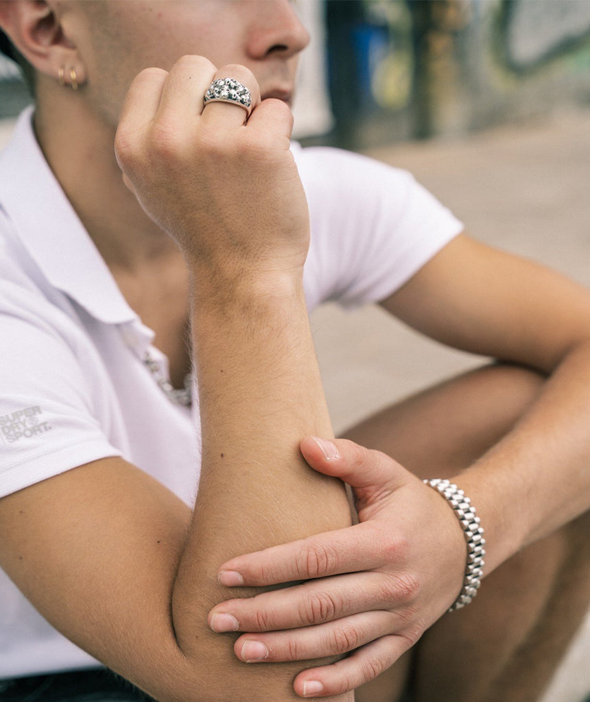 Premium Sterling Silver Chunky Skull Ring