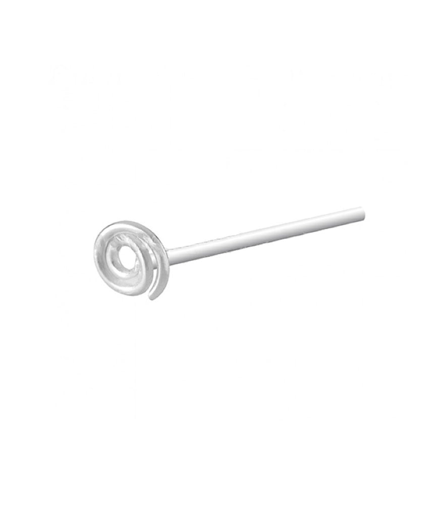 Silver Plated Spiral Nose Stud