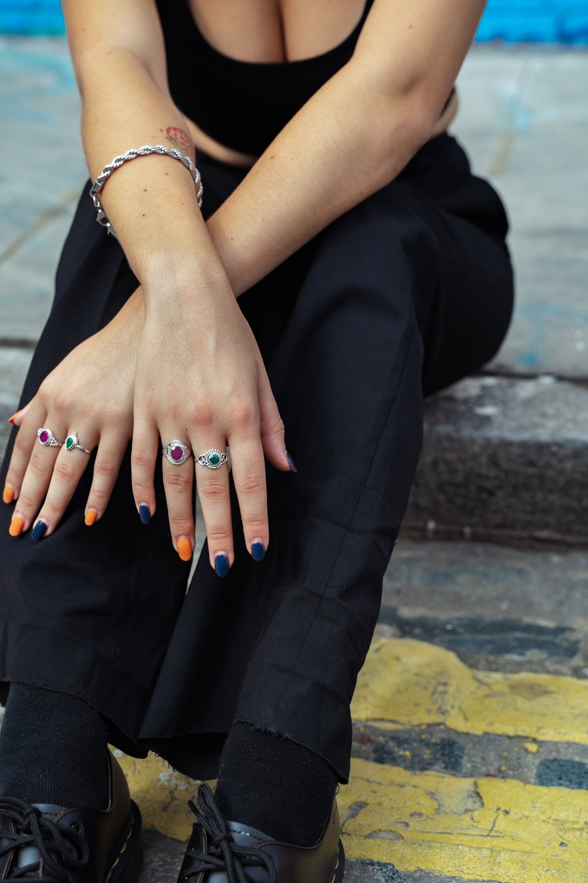 Sterling Silver Ring with Gemstone